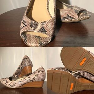 Cole Haan 🐍 Snakeskin Wedges >Nike Air< US Size 8